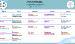 ANHN Calendar for April 2024
